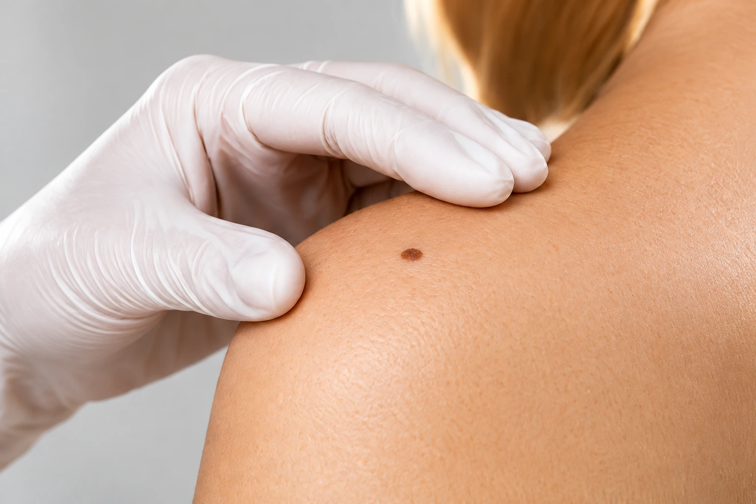 Examen dermatologique d’une lésion cutanée